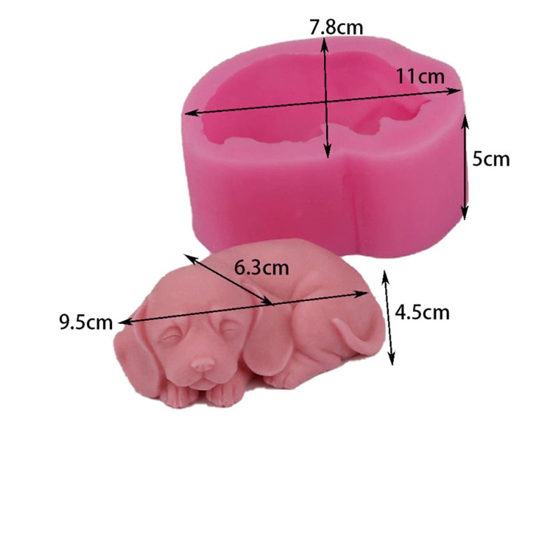 NINEXY 3D Dog Silicone Candle Molds Cute Puppy Soap Mold Chocolate Cake Fondant Baking Mould - Image 2